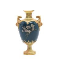 A Royal Worcester porcelain twin-handled vase