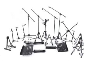 A selection of music stands,