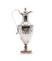 A George III silver ewer and cover,
