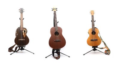 Three ukuleles