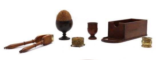 A collection of treen items