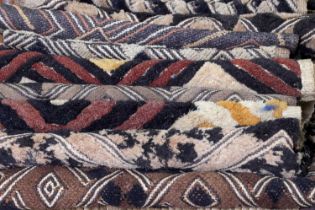 A group of eight Kuba Raffia cloths