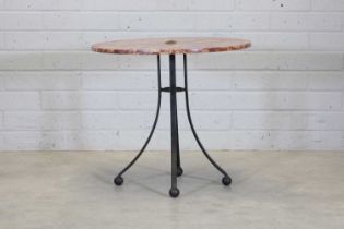 A French marble side table,