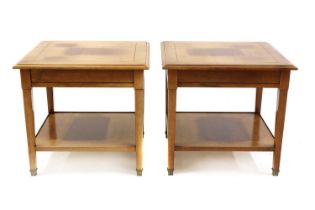 A pair of Grange occasional tables