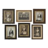 A group of Masonic portrait photographs,