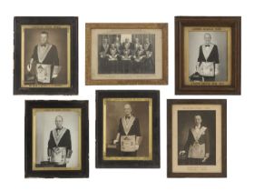 A group of Masonic portrait photographs,