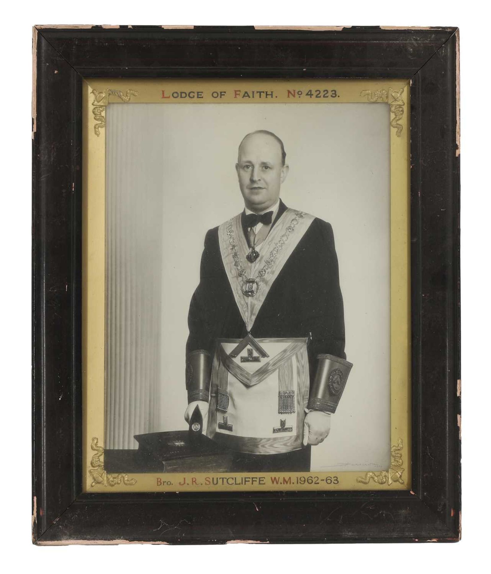 A group of Masonic portrait photographs, - Image 3 of 19