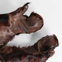 A pair of frontiersman bearskin gloves,