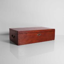 An American cherrywood writing box,