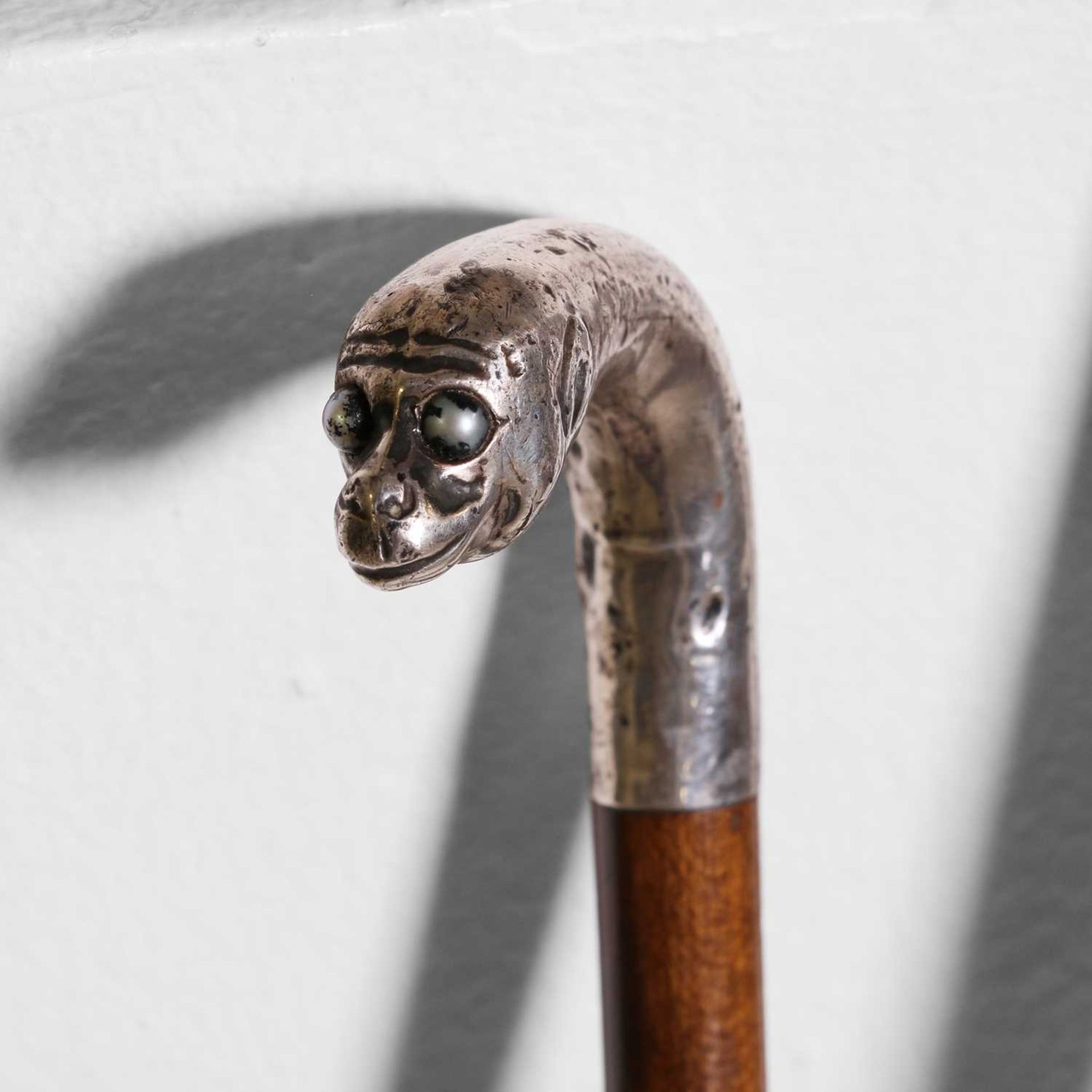 A Victorian specimen marble walking stick, - Image 4 of 8