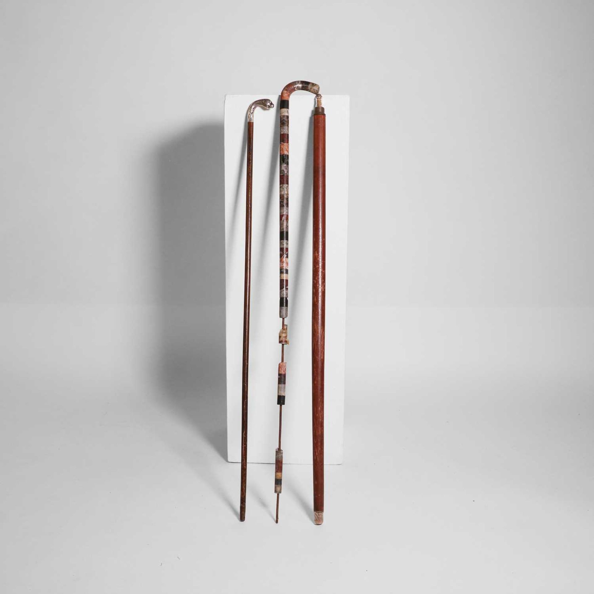 A Victorian specimen marble walking stick, - Image 8 of 8