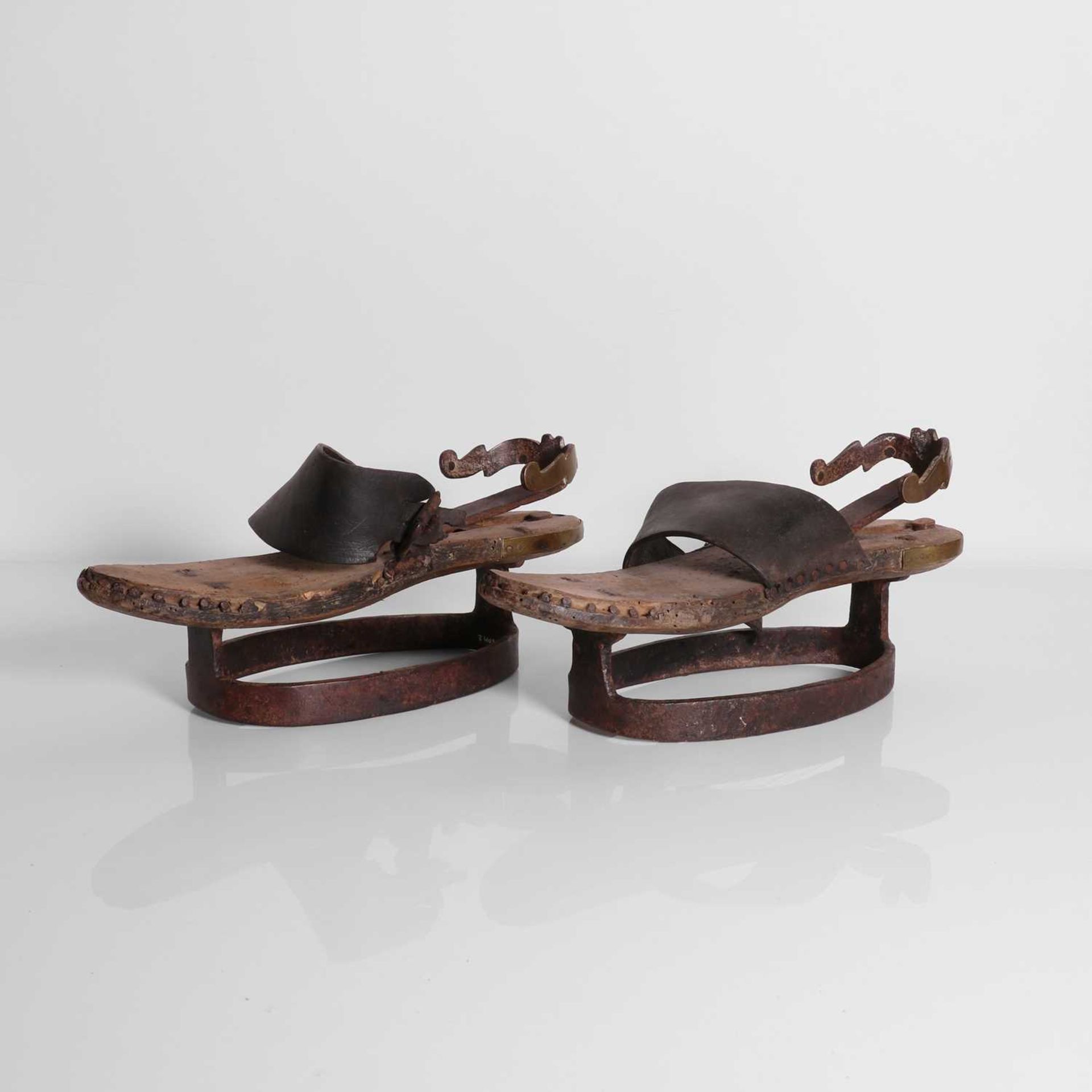 A pair of pattens or mud shoes, - Image 8 of 8