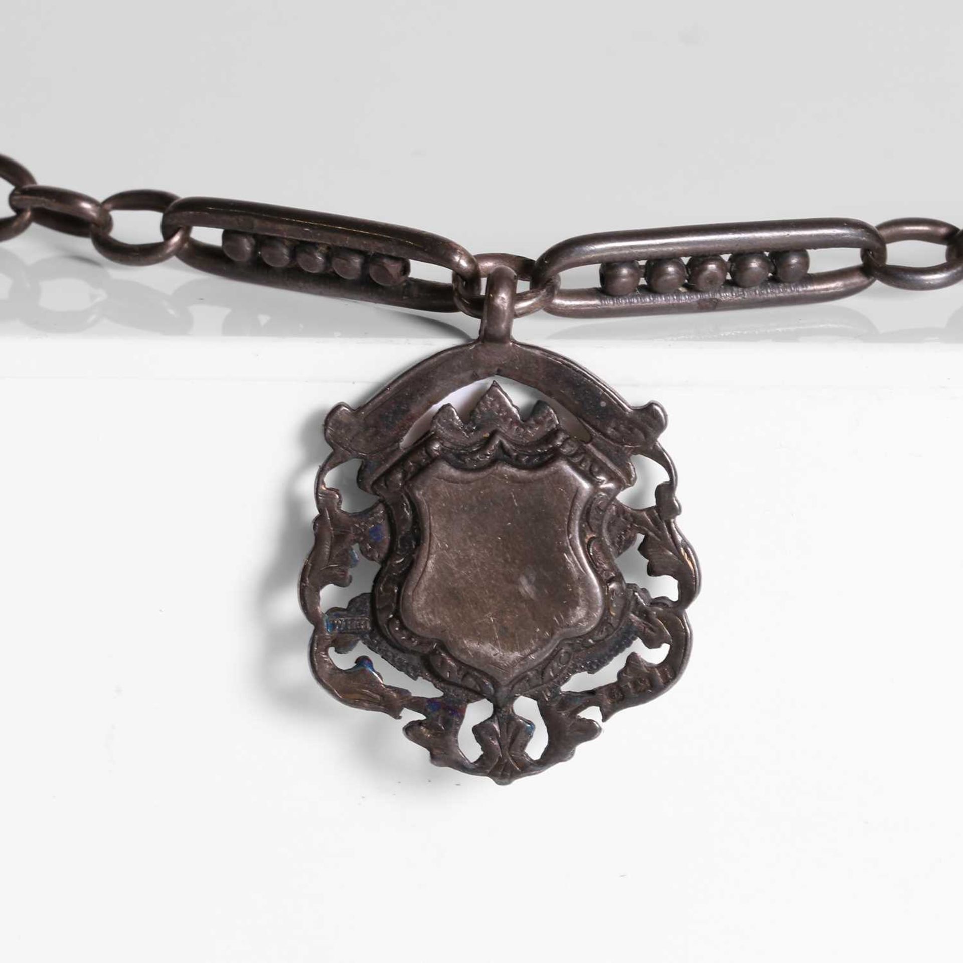 A silver 'charivari' watch chain, - Image 8 of 8