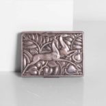 An Art Deco silver compact,