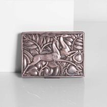 An Art Deco silver compact,