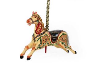 A rare fairground carousel juvenile 'Dobby' horse by F Savage & Co.,