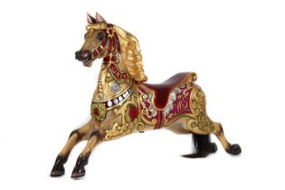 A magnificent large fairground carousel galloper horse by Anderson,