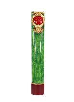 A carved and painted fairground column by George Orton,
