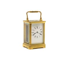 A brass carriage timepiece