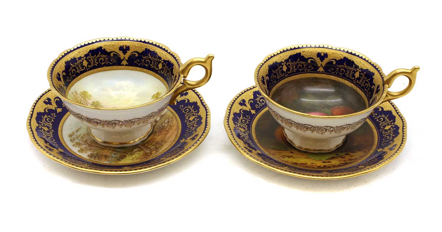 Two sets of Coalport porcelain cups and saucers - Image 2 of 5