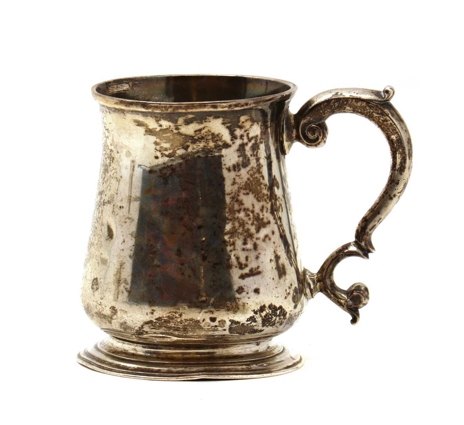 A George II silver mug,