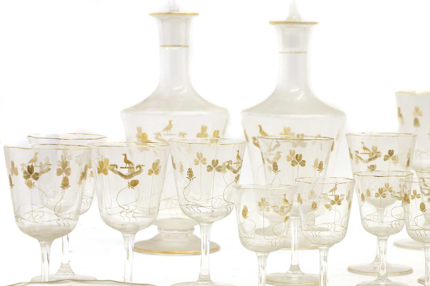 A suite of armorial drinking glasses - Image 3 of 21