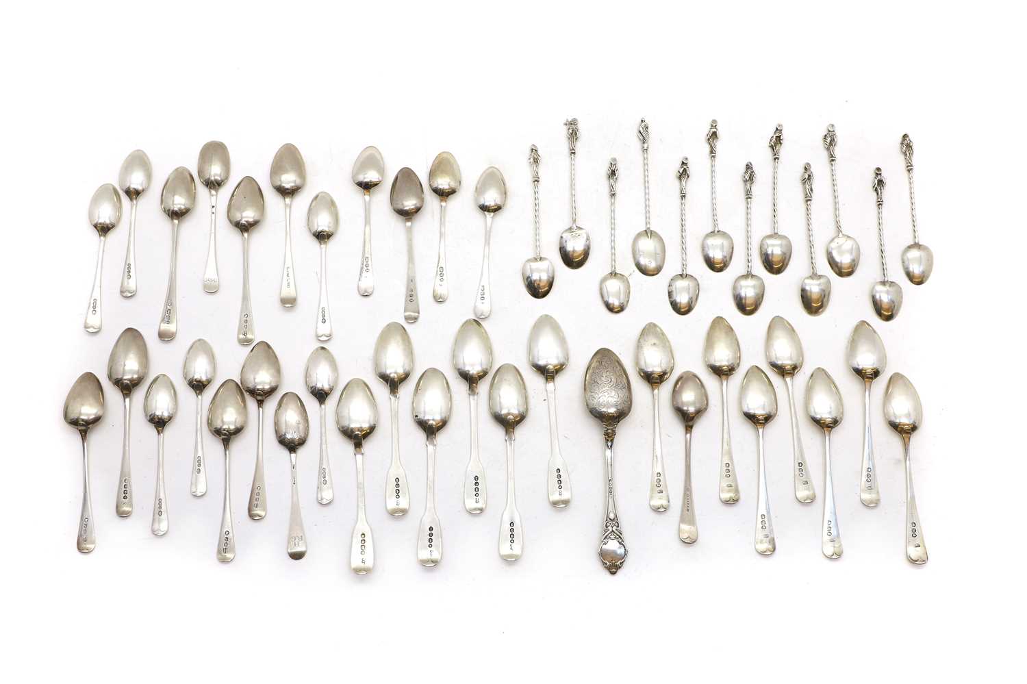 A collection of silver spoons, - Image 2 of 2