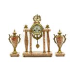 An Empire style hardstone clock