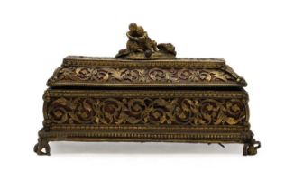 A boulle work style casket,