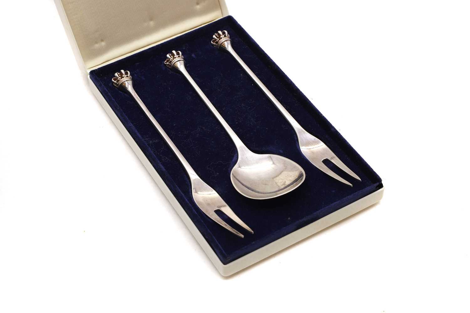 A cased Danish silver presentation set - Image 4 of 4