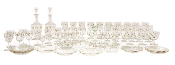 A suite of armorial drinking glasses