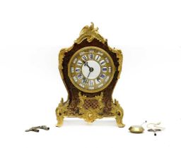 A Boulle work mantel clock,