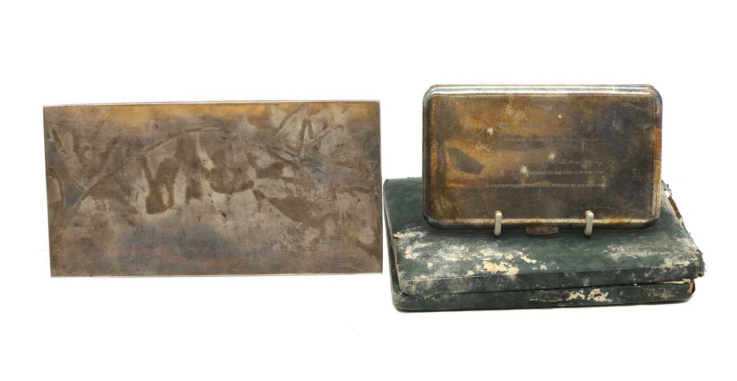 Two Thai silver niello cigarette cases - Image 2 of 2