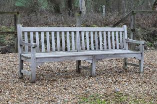 A Barlow & Tyrie teak garden bench,