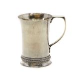 A silver mug