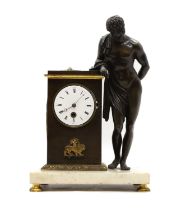 A French Empire bronze timepiece