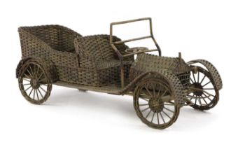 A basketweave model of a motor car