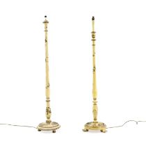A set of two Chinoiserie standard lamps