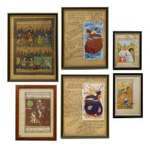 A group of Moghul illuminated paintings