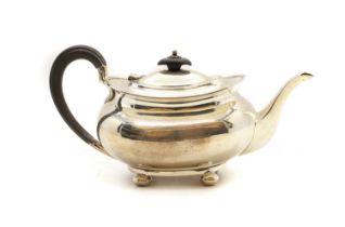 A silver teapot