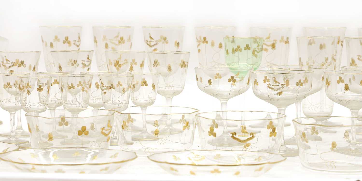 A suite of armorial drinking glasses - Image 2 of 21