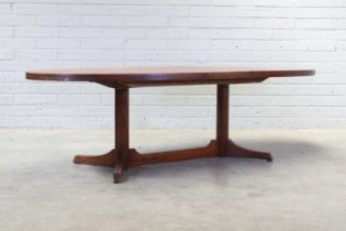 § An extending rosewood dining table,