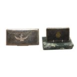 Two Thai silver niello cigarette cases