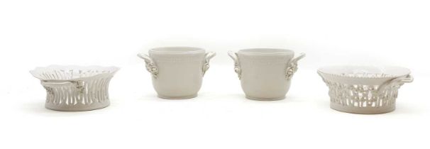 A pair of Royal Copenhagen porcelain wine coolers