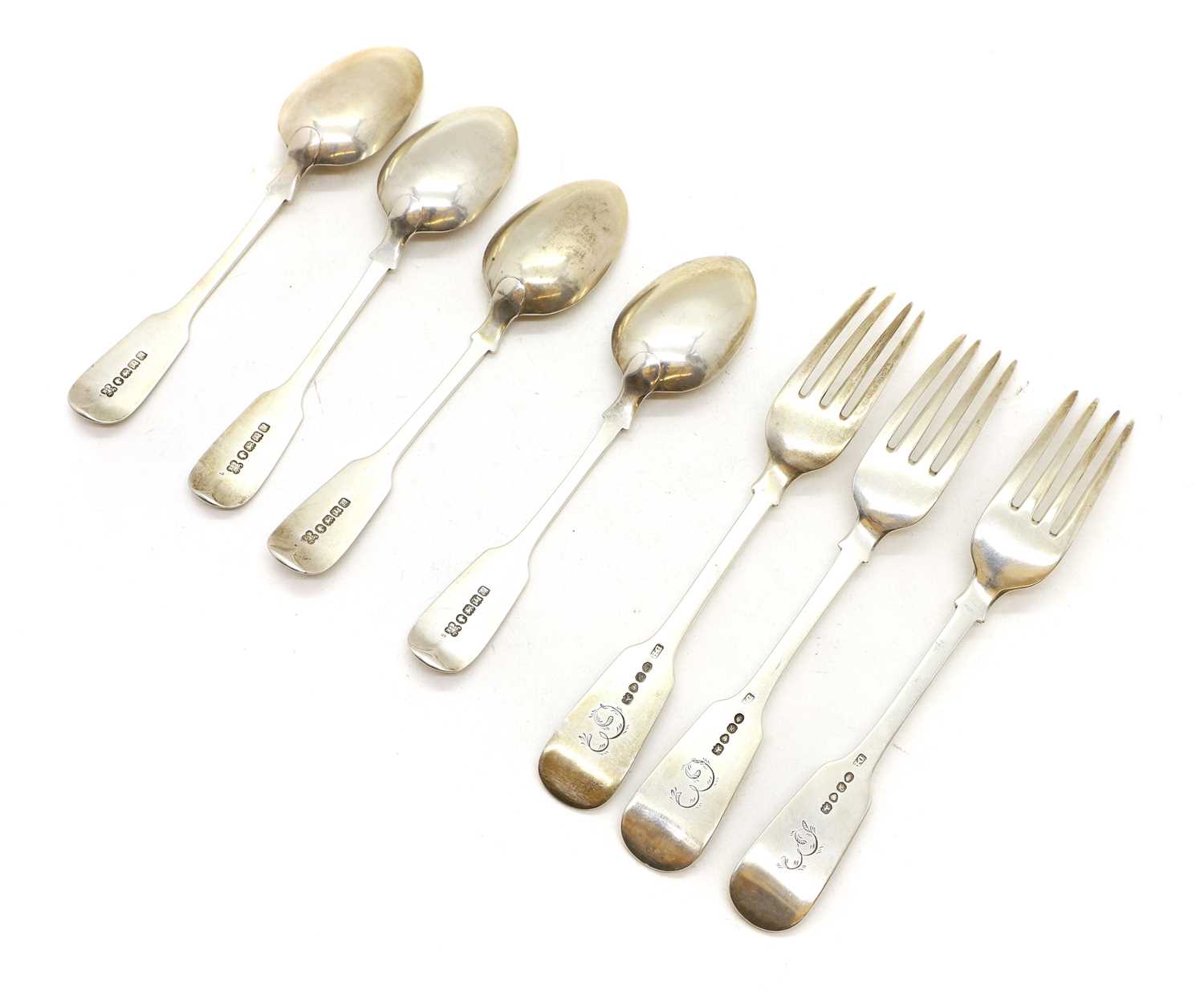 A collection of silver flatware - Image 2 of 2