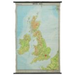 A Westermann wall map of the British Isles,