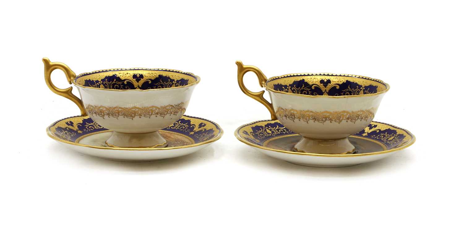 Two sets of Coalport porcelain cups and saucers - Image 4 of 5