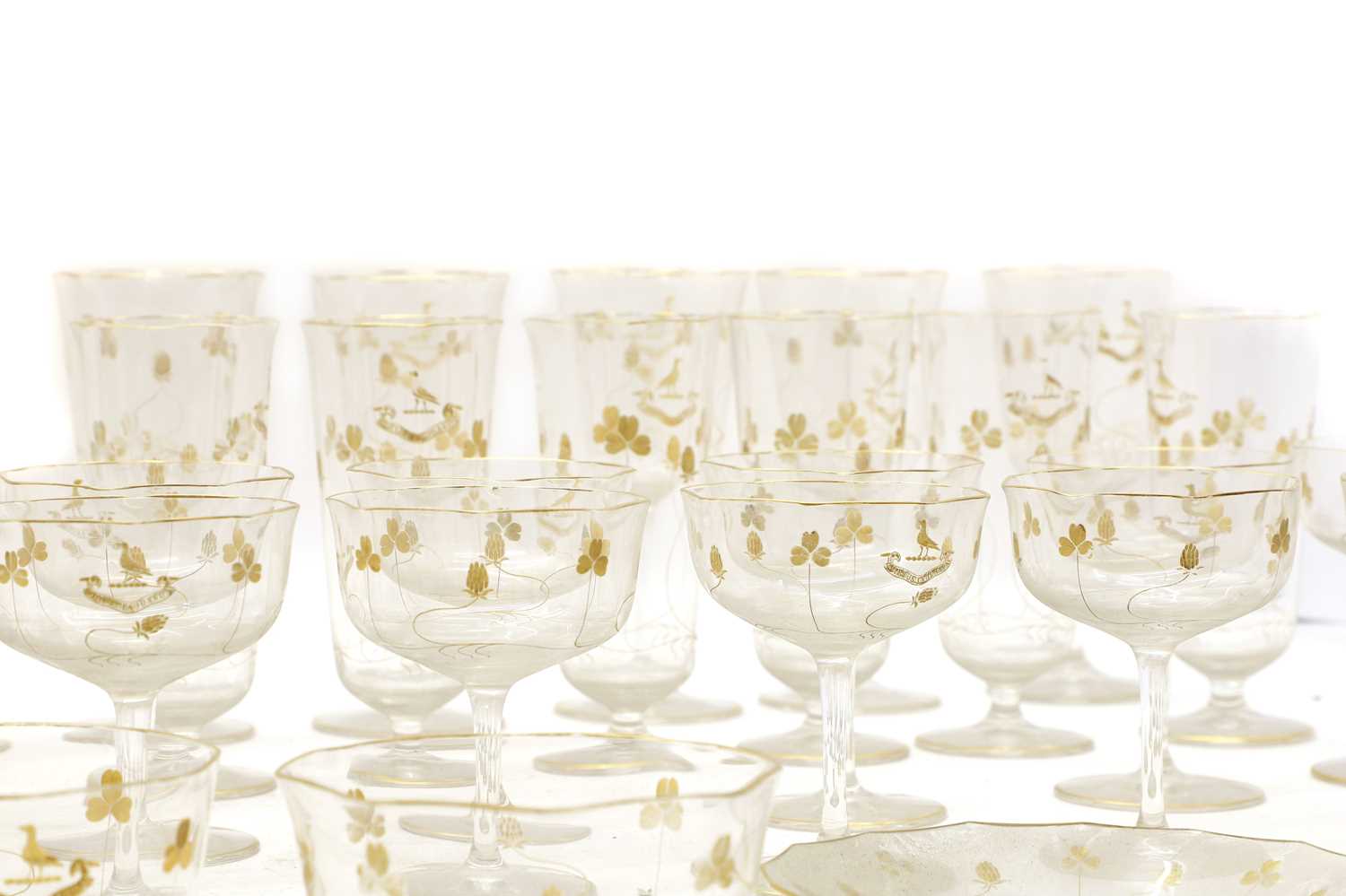 A suite of armorial drinking glasses - Image 4 of 21