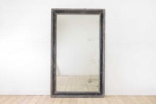 A painted pine mirror,