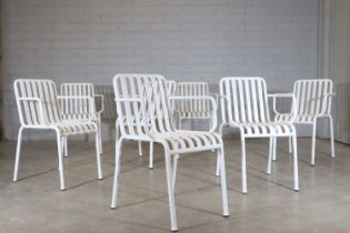 A set of seven Danish 'Palissade' armchairs,